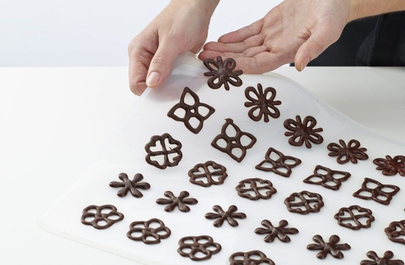 Рисование шоколадом на торте