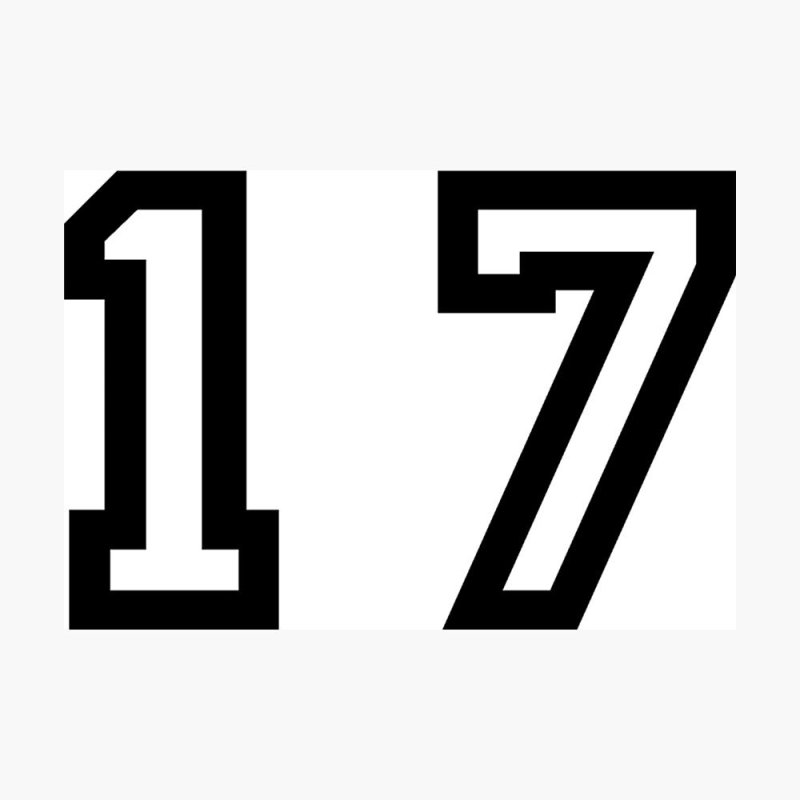 Цифра 17 красивая