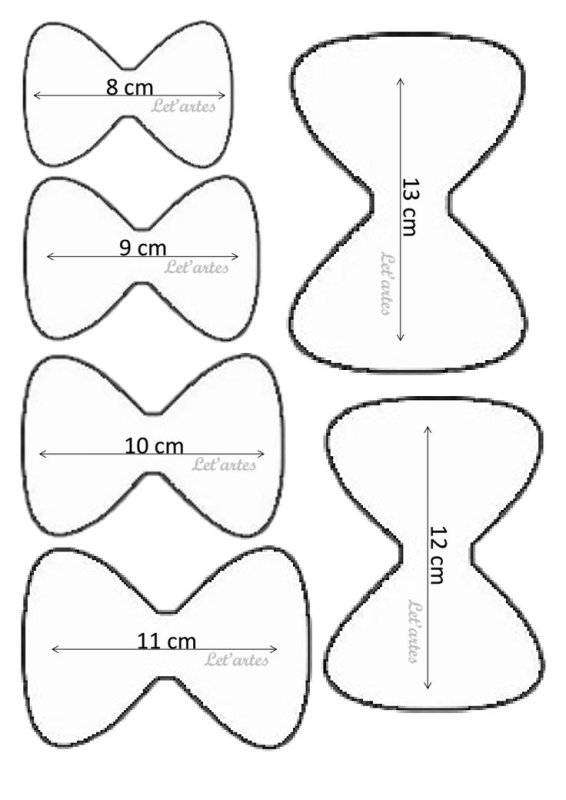 Лекало банта из ткани