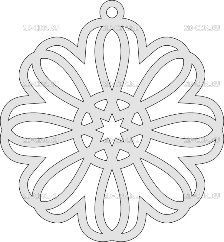 Снежинки круглые