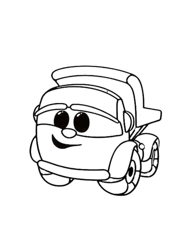 Грузовичок лёва разукрашка