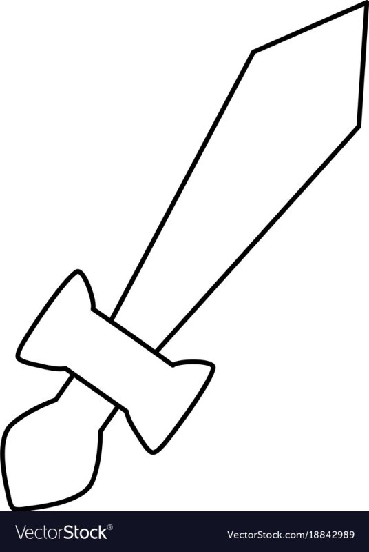 Меч раскраска