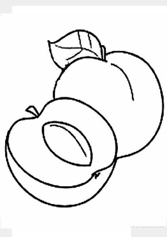 Персик раскраска