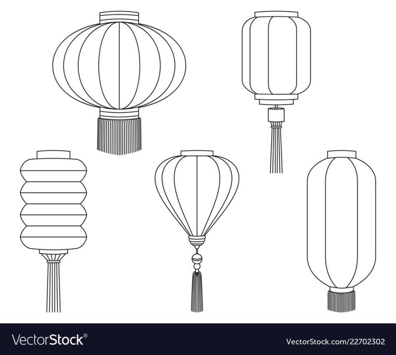 Китайский фонарик раскраска для детей