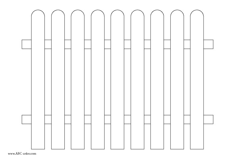 Забор раскраска для детей