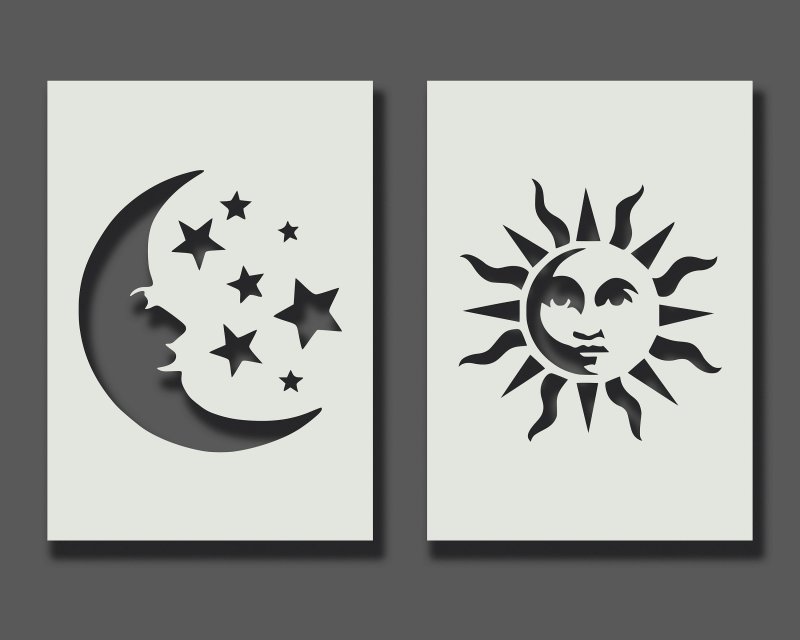 Солнце трафарет