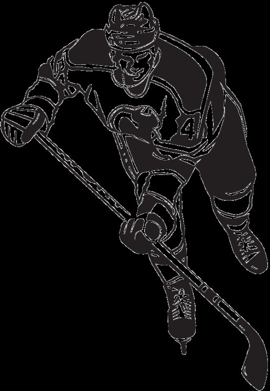 НХЛ силуэт хоккеиста