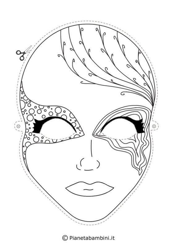 Раскраска маска для лица