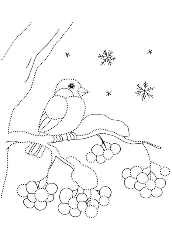 Зимняя раскраска