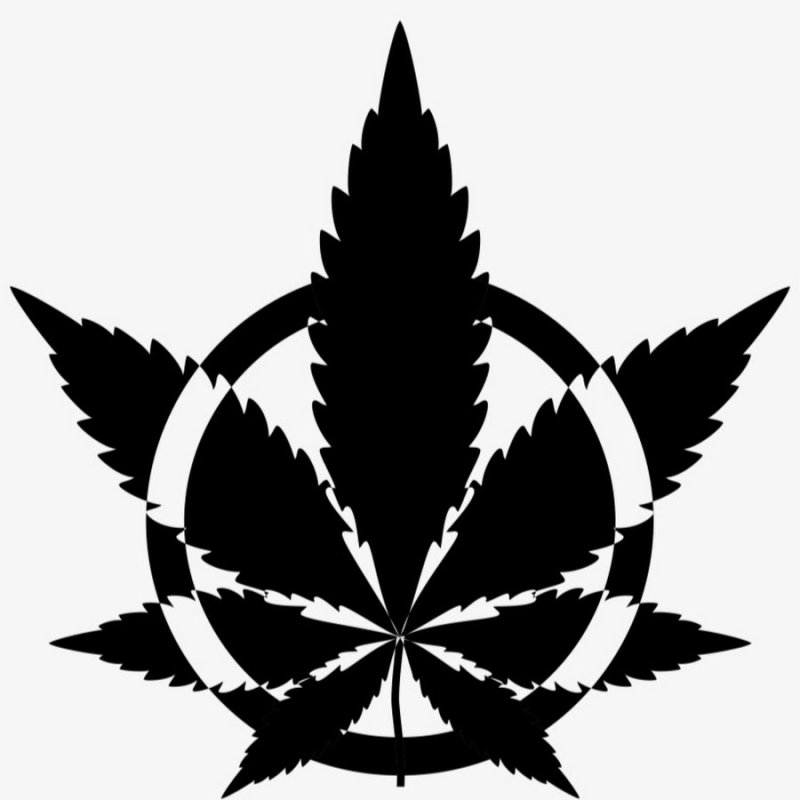 Конопля трафарет