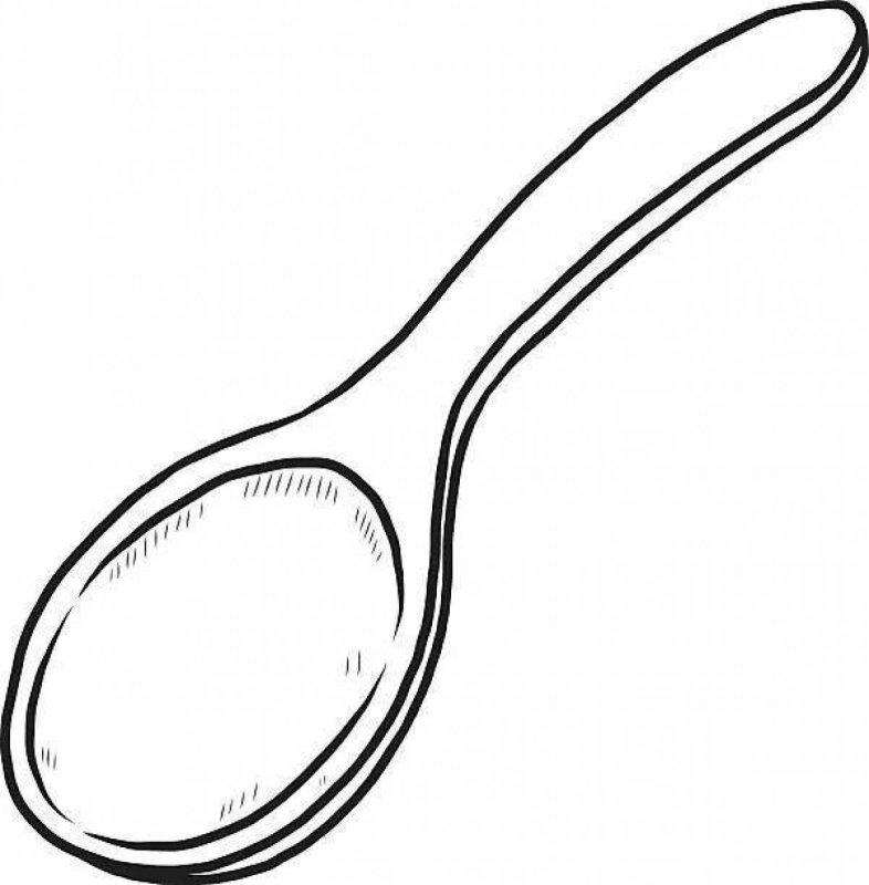 Деревянная ложка раскраска для детей