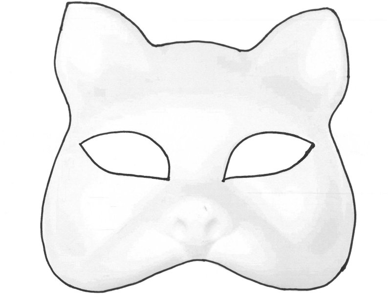 Маска кота для печати