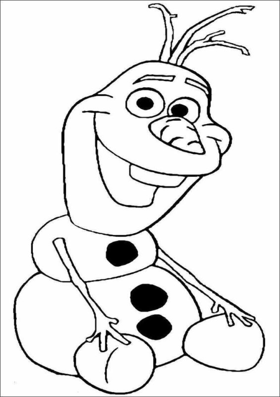 Снеговик из холодного сердца раскраска