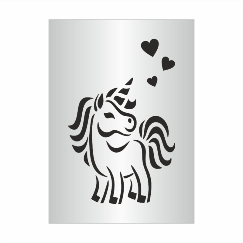 Трафареты Единорожка для рисования для детей