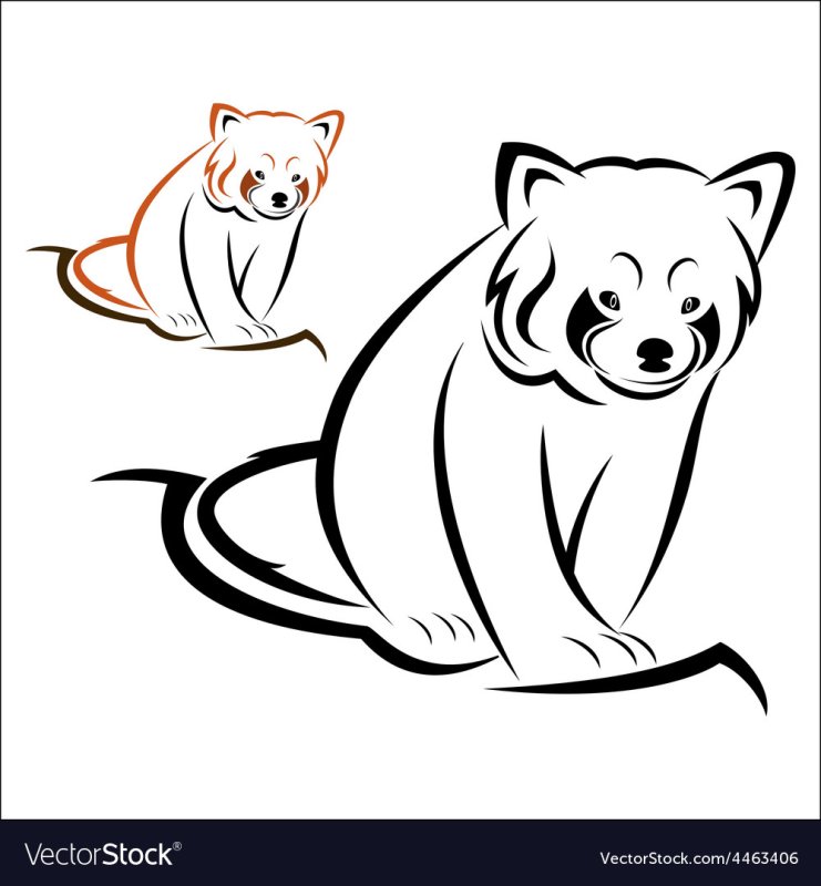 Стилизованная красная Панда