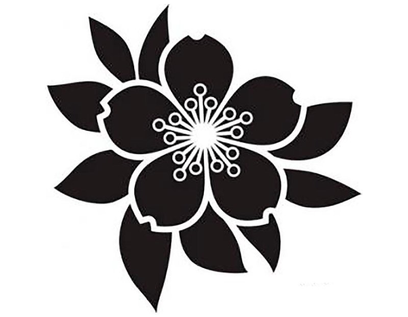 Трафарет цветов для вырезания