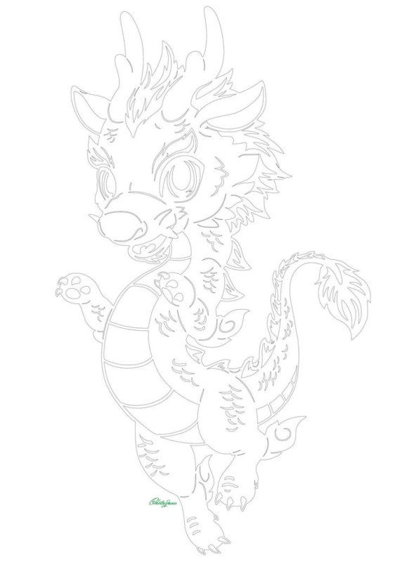 Вытынанки дракон