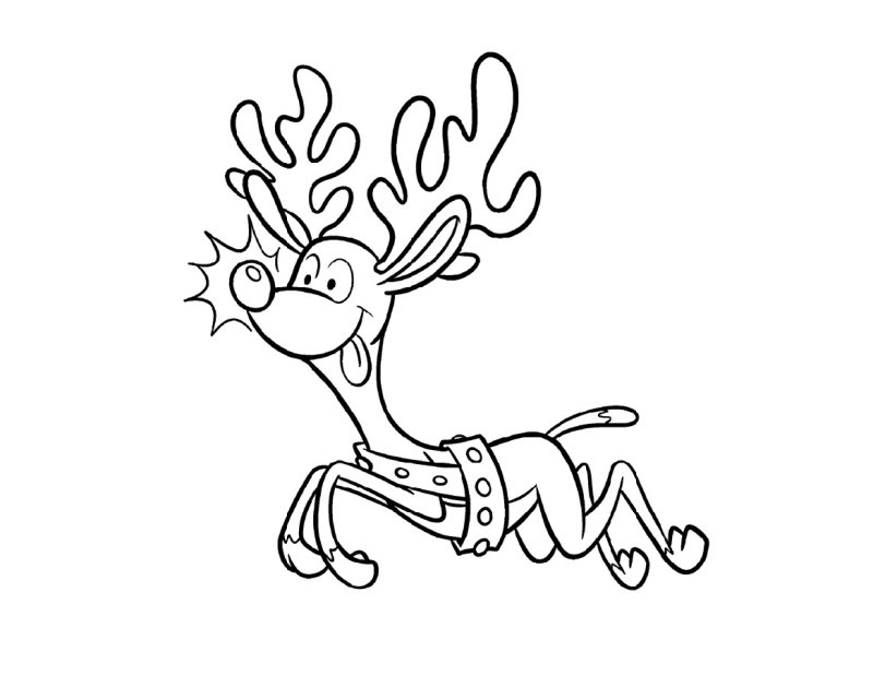 Олень раскраска