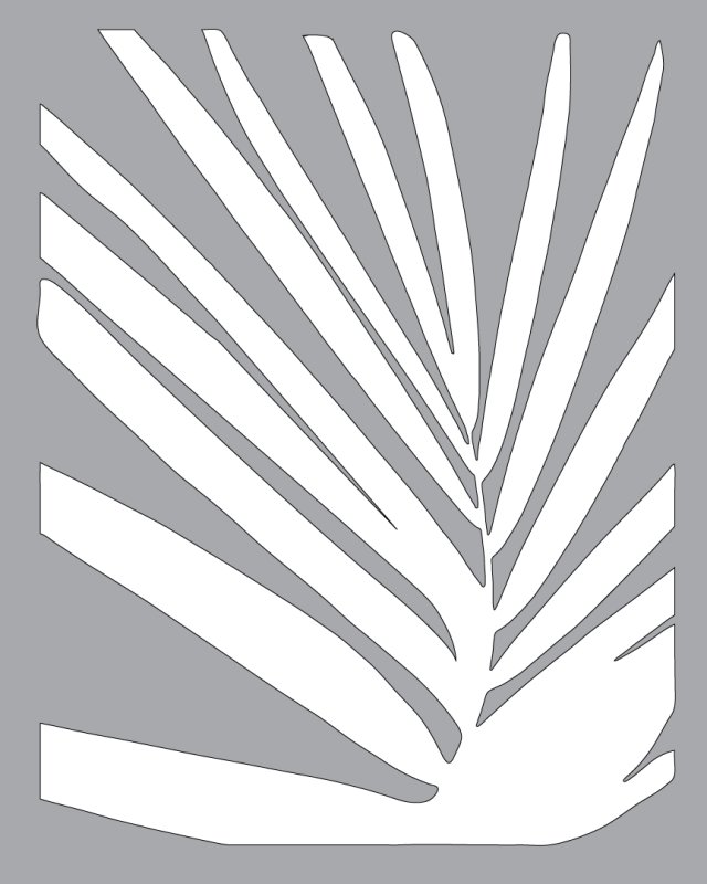 Трафарет пальмовые листья для стен