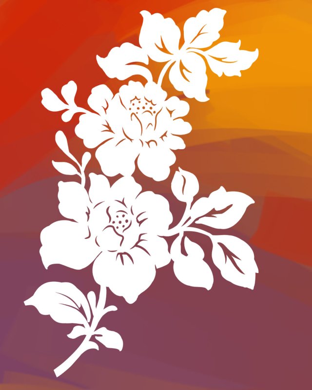 Цветы трафарет для вырезания