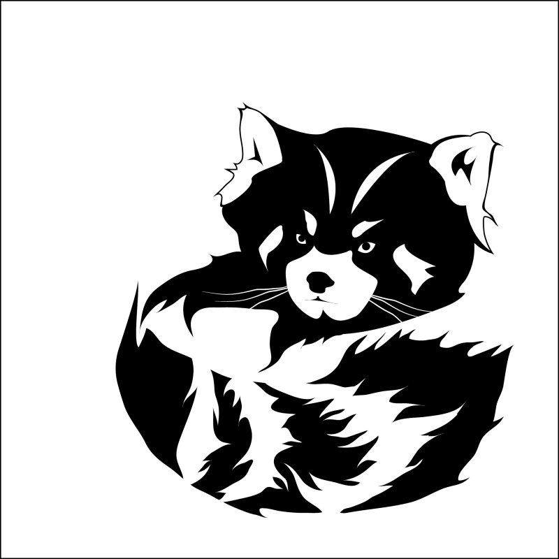 Тату енот эскизы