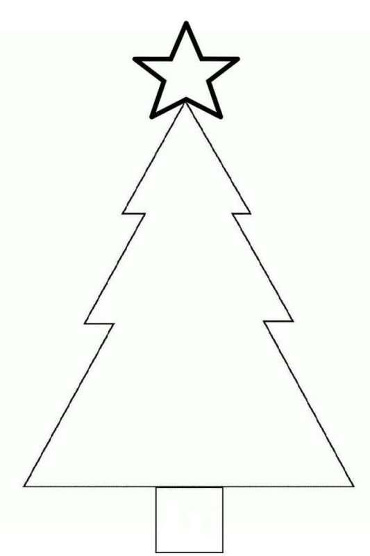 Шаблон елочки для аппликации