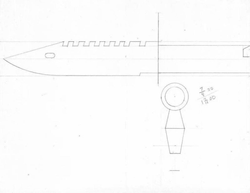 Штык нож м9 чертеж