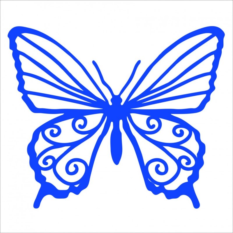 Трафарет бабочки для торта