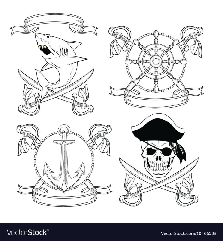 Пиратские тату для детей