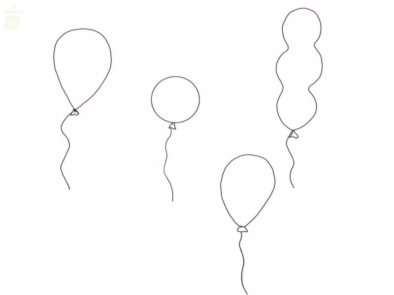 Воздушный шарик раскраска