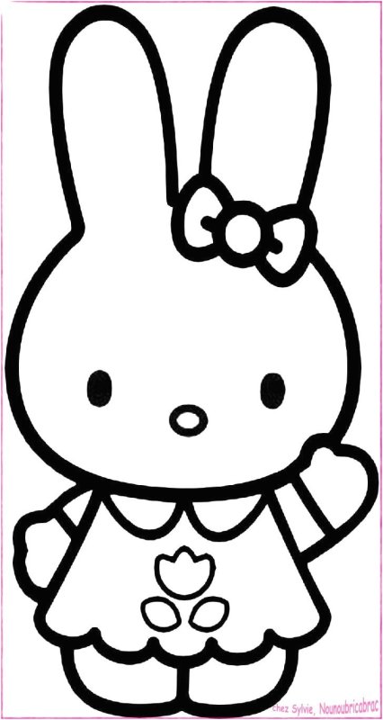 Зайка трафарет