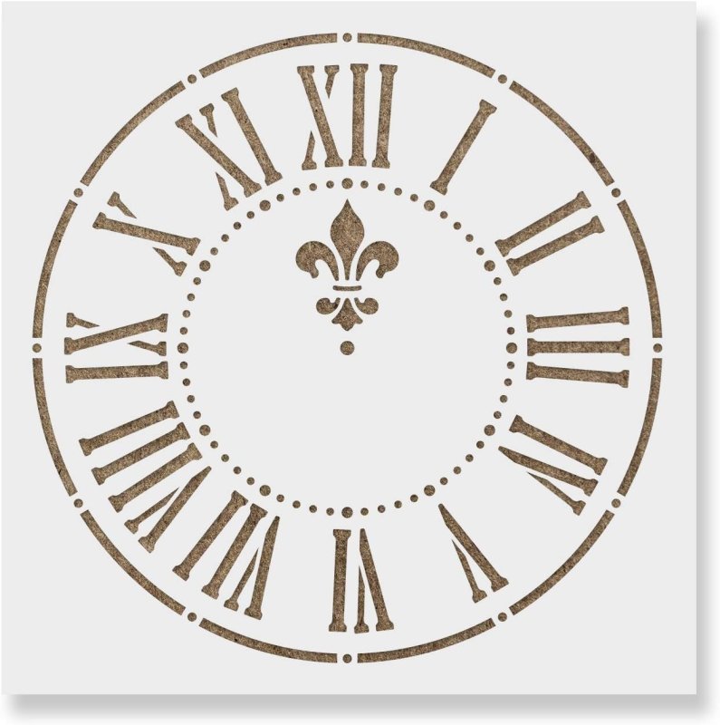 Трафарет для часов на стену