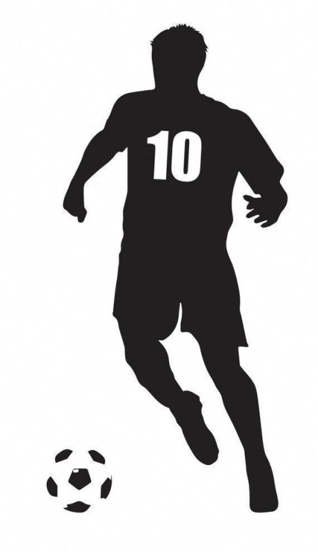 Фигура футболиста силуэт