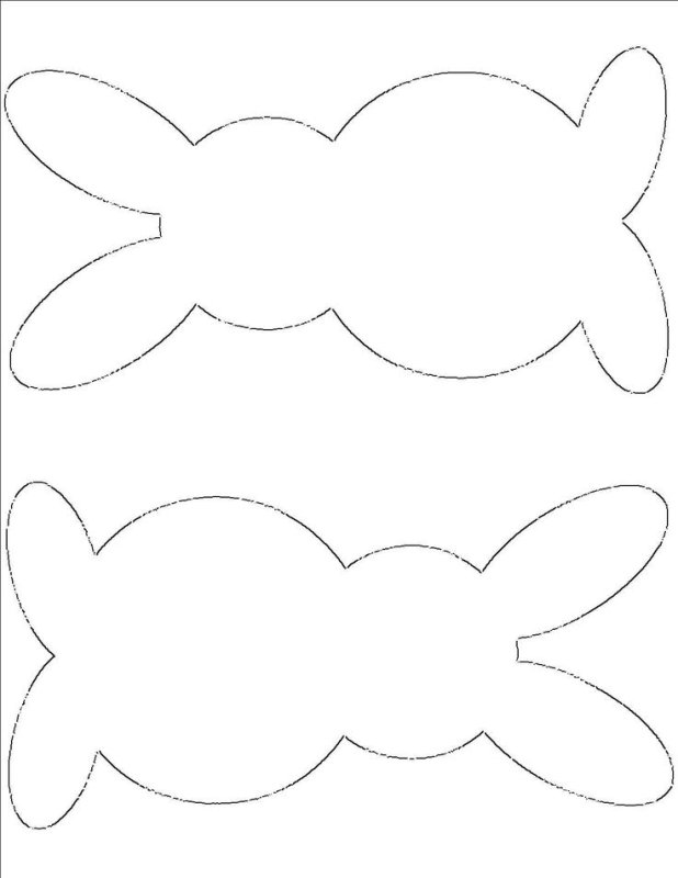 Трафарет зайца для аппликации