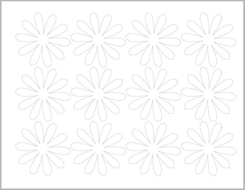 Ромашка трафарет