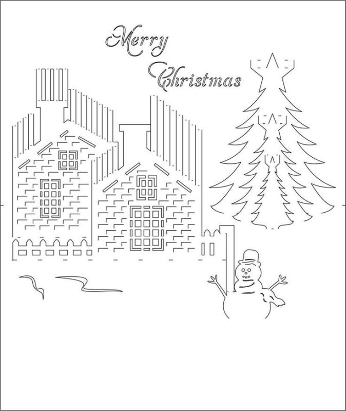 Объемные открытки схемы