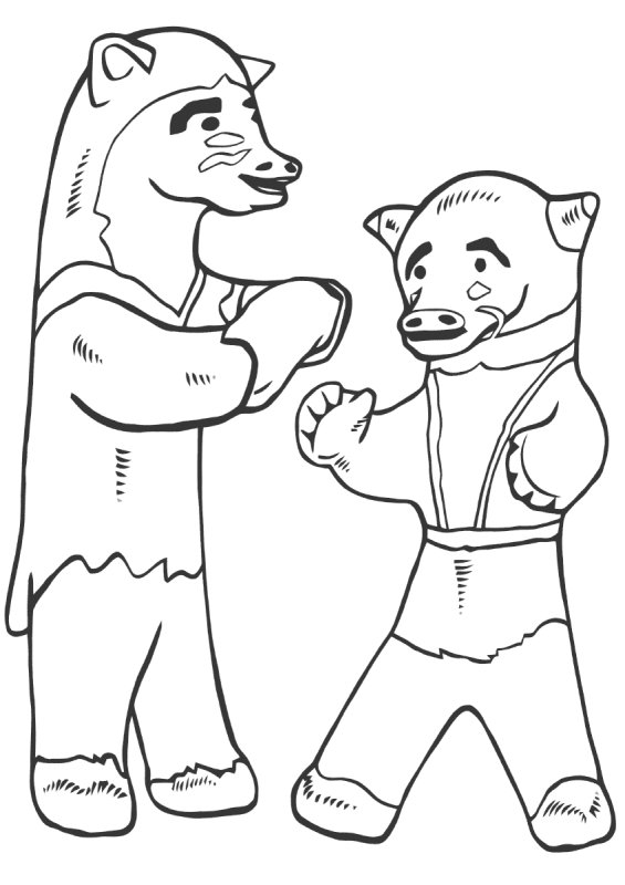 Каргопольская игрушка Полкан раскраска