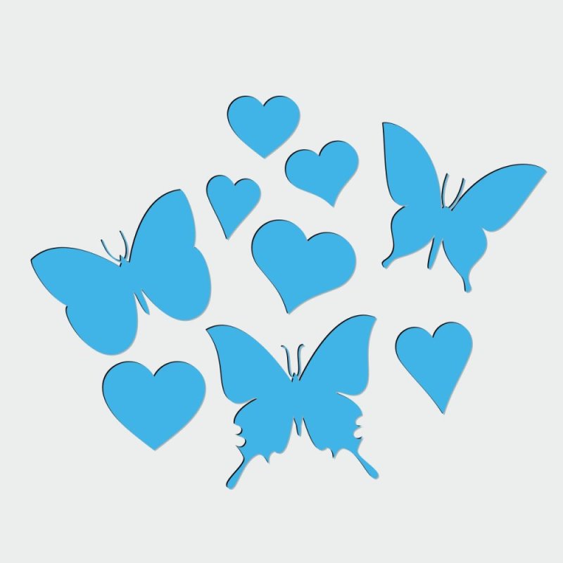 Трафарет бабочки на стену