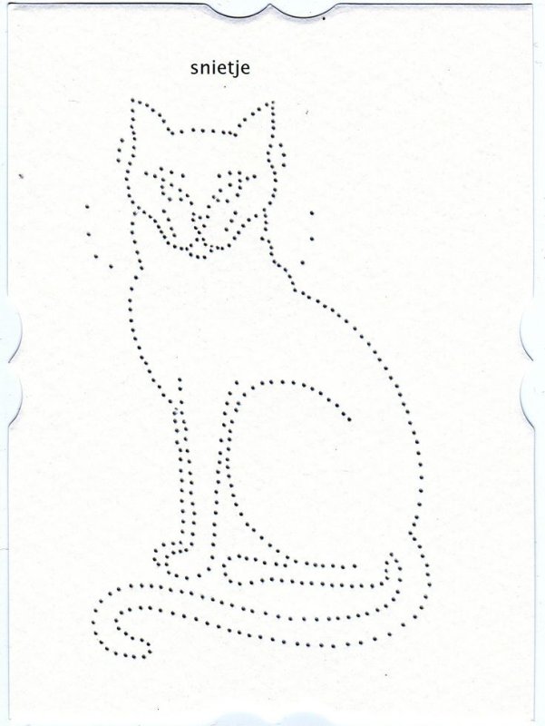 Изонить кошка схема