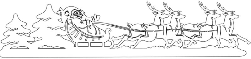 Украшение на окно сани