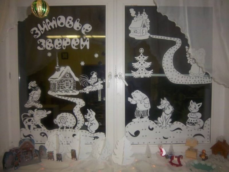 Новогодняя сказка на окне