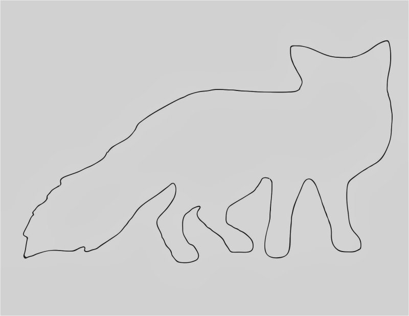 Трафарет лисица для вырезания