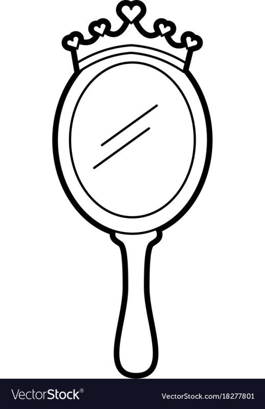 Зеркало раскраска для детей