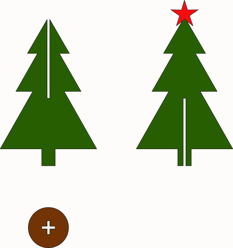 Трафарет "елка"