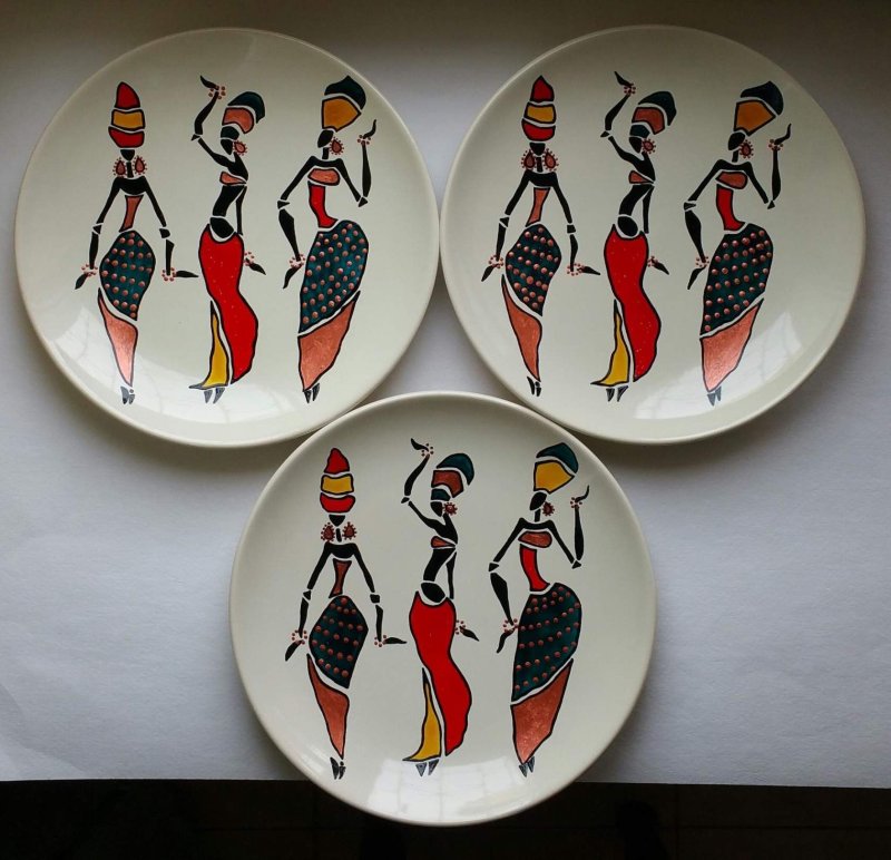 Роспись посуды акриловыми красками