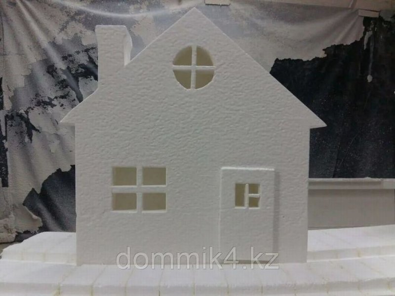 Домик на елку из пенопласта