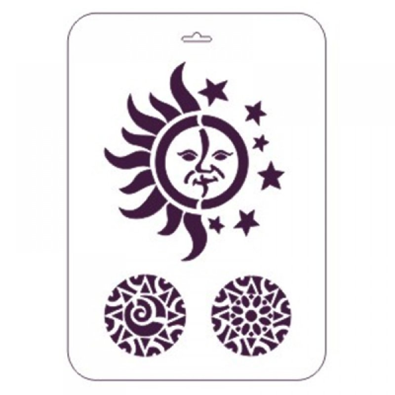 Трафарет пластиковый солнце