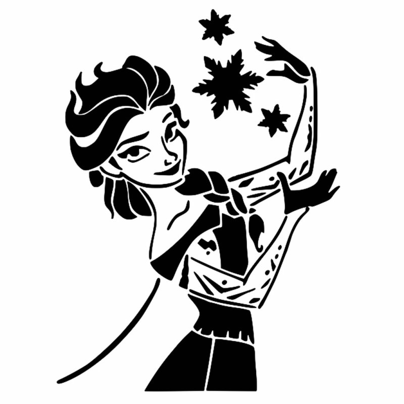 Трафареты на окна Холодное сердце