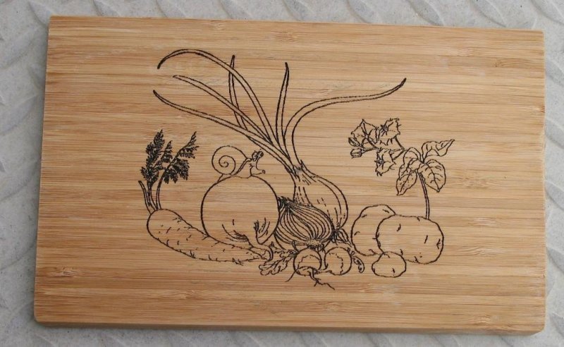 Доска разделочная с Выжиганием