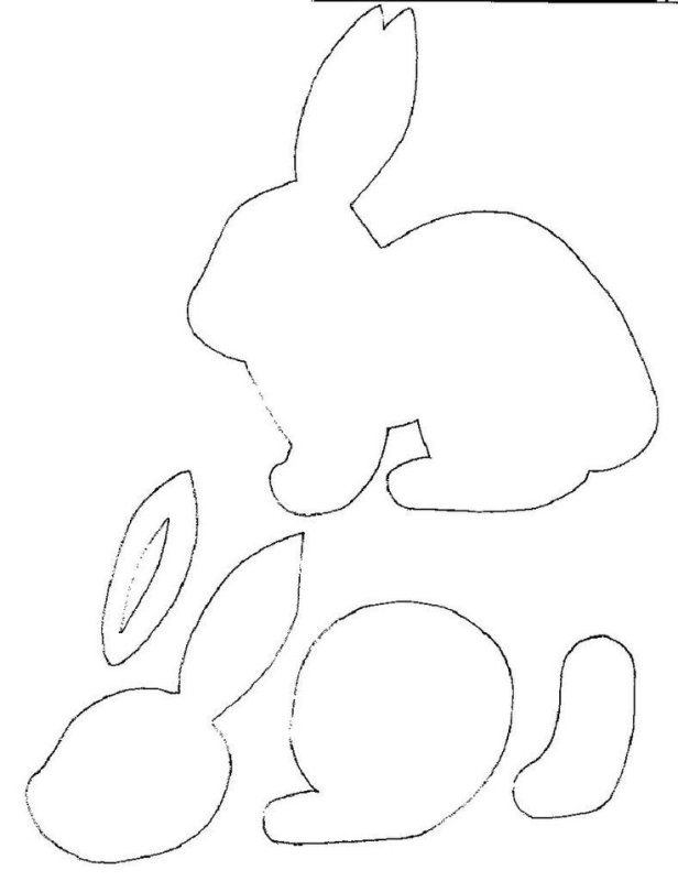 Трафарет зайца для аппликации